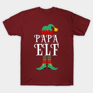 Papa elf family matching Christmas T-Shirt